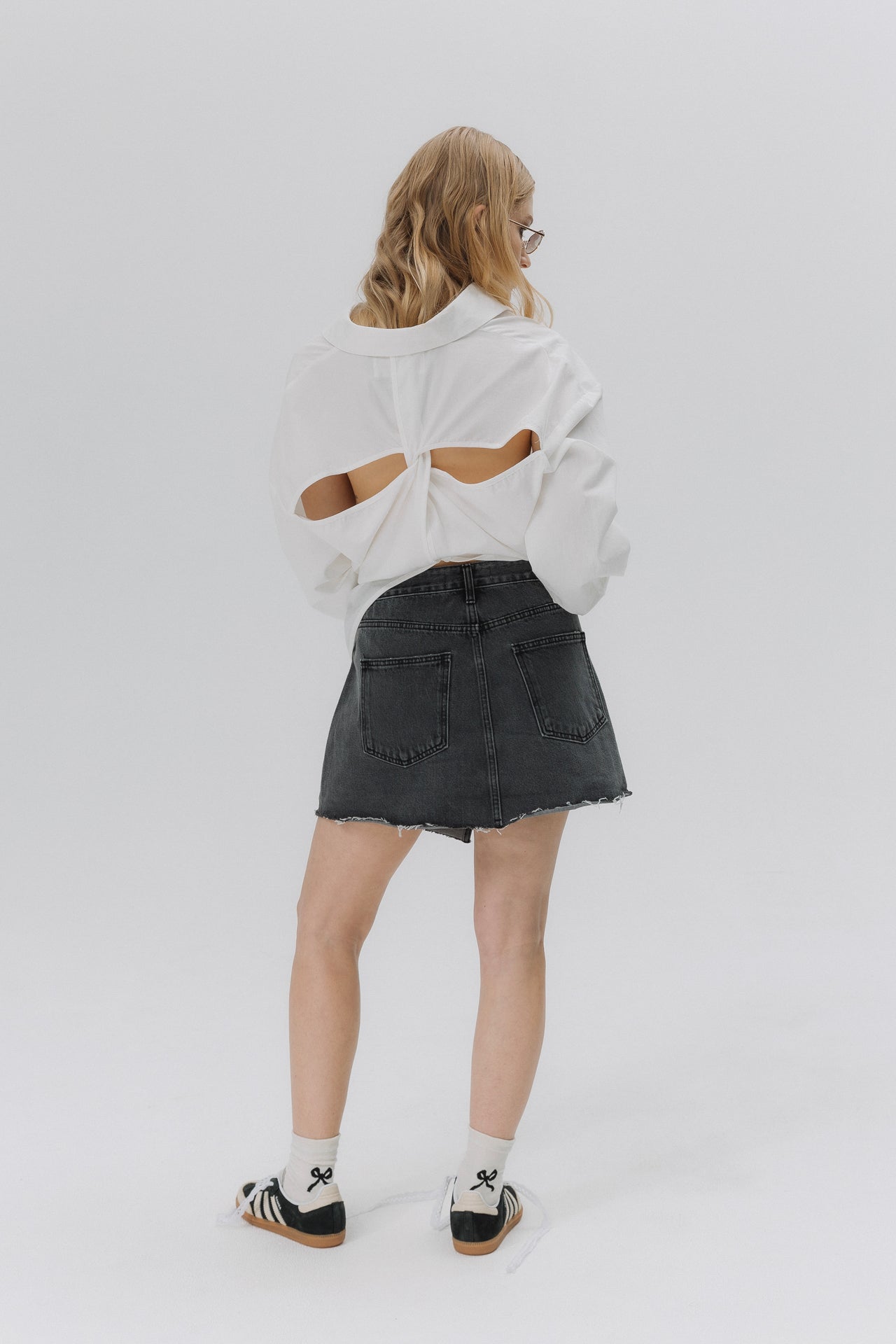 Asymetric Denim Skirt